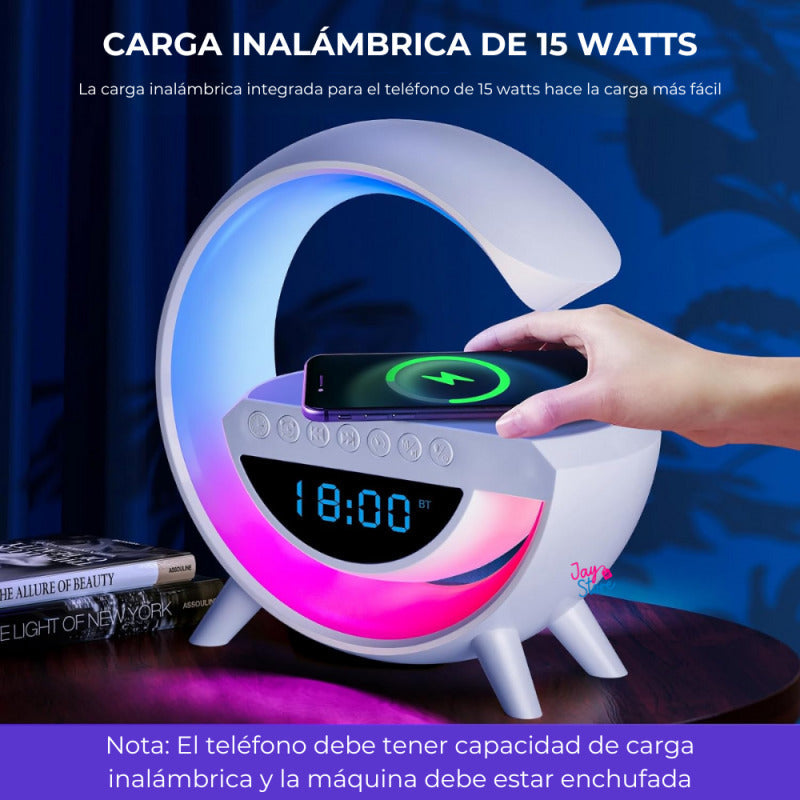 Cargador Inalambrico Parlante Bluetooth