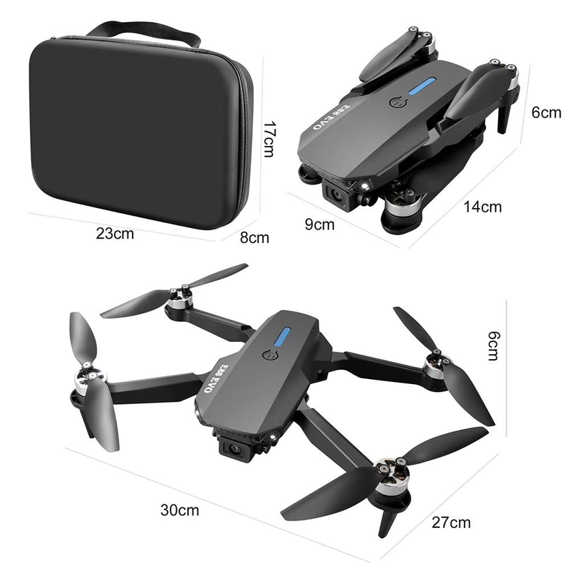 Drone E88 Con Doble Cámara HD Negro