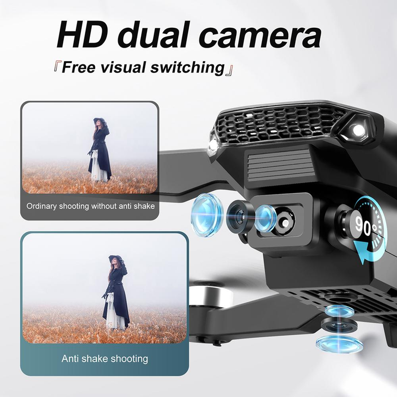 Drone E88 Con Doble Cámara HD Negro