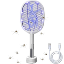 Raqueta Electrica Recargable Mata Mosquitos Led Base