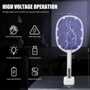 Raqueta Electrica Recargable Mata Mosquitos Led Base